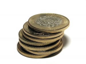 Coins stacked u
